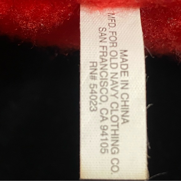 Vintage Old Navy Red Felt Bear stuffed animal plush T27 - Picture 4 of 4